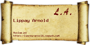 Lippay Arnold névjegykártya